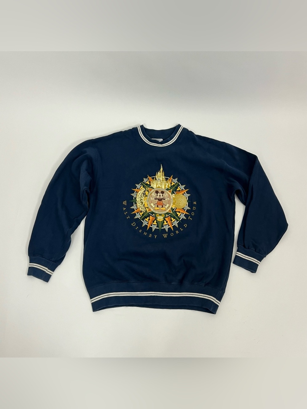 Rare 90’s Vintage Mickey Mouse Walt Disney World Tour Sweatshirt Blue
Crewneck
